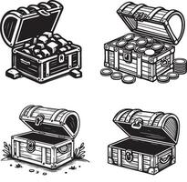 Treasure Chest Illustration. vector