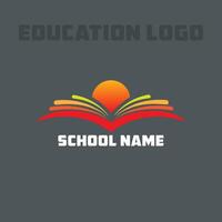 colorful education logo design vector