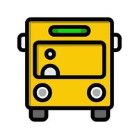 Pickup bus flat icon. editable shuttle bus symbol. vector