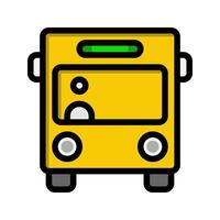 Pickup bus flat icon. editable shuttle bus symbol. vector