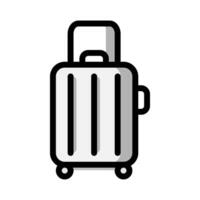 viaje bolso plano icono. editable viaje maleta simbolos vector