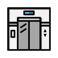 Elevator flat icon. Editable up and down stairs symbol. vector