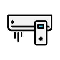 Air conditioner flat icon. AC technology cooling symbol. vector