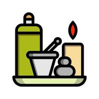 Spa flat icon. editable reflexology equipment symbol. vector