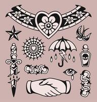 Tattoo flash illustration vector