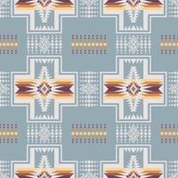 Colorful Native American geometric pattern. Colorful aztec southwestern geometric shape seamless pattern. Ethnic geometric pattern use for textile, home decoration elements, upholstery, etc. vector