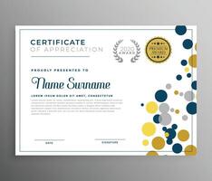 luxury certificate design for multipurpose I Multi color elegant certificate of achievement template vector
