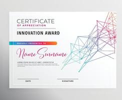 luxury certificate design for multipurpose I Multi color elegant certificate of achievement template vector