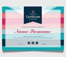 luxury certificate design for multipurpose I Multi color elegant certificate of achievement template vector