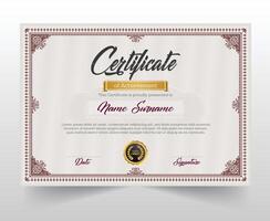 luxury certificate design for multipurpose I Multi color elegant certificate of achievement template vector