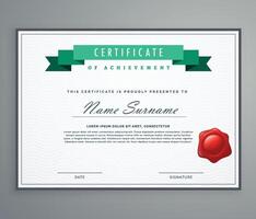 luxury certificate design for multipurpose I Multi color elegant certificate of achievement template vector