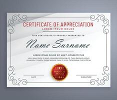 luxury certificate design for multipurpose I Multi color elegant certificate of achievement template vector
