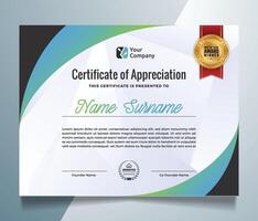 luxury certificate design for multipurpose I Multi color elegant certificate of achievement template vector