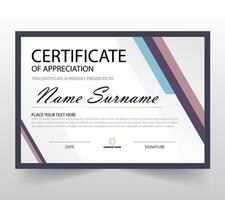 luxury certificate design for multipurpose I Multi color elegant certificate of achievement template vector