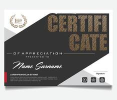 luxury certificate design for multipurpose I Multi color elegant certificate of achievement template vector