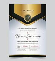 luxury certificate design for multipurpose I Multi color elegant certificate of achievement template vector