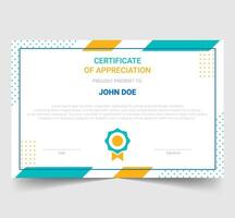 luxury certificate design for multipurpose I Multi color elegant certificate of achievement template vector