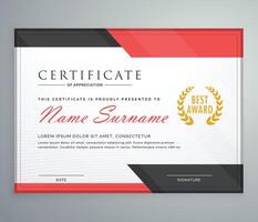 luxury certificate design for multipurpose I Multi color elegant certificate of achievement template vector