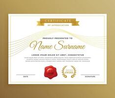 luxury certificate design for multipurpose I Multi color elegant certificate of achievement template vector