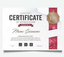 Certificate template with dynamic and futuristic polygonal color and modern background. vector