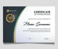 luxury certificate design for multipurpose I Multi color elegant certificate of achievement template vector