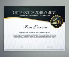 luxury certificate design for multipurpose I Multi color elegant certificate of achievement template vector