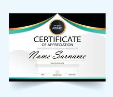 luxury certificate design for multipurpose I Multi color elegant certificate of achievement template vector