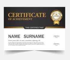 luxury certificate design for multipurpose I Multi color elegant certificate of achievement template vector