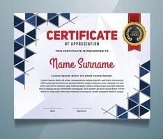 luxury certificate design for multipurpose I Multi color elegant certificate of achievement template vector