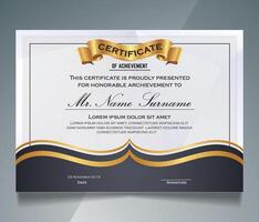 luxury certificate design for multipurpose I Multi color elegant certificate of achievement template vector