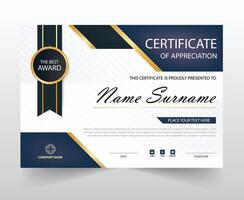 luxury certificate design for multipurpose I Multi color elegant certificate of achievement template vector