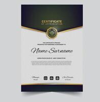 luxury certificate design for multipurpose I Multi color elegant certificate of achievement template vector