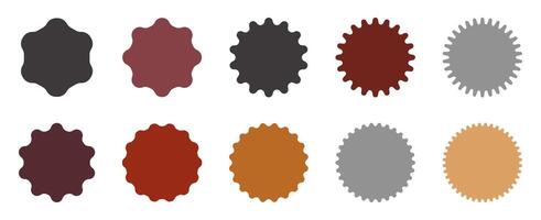 Colorful Gear Shapes Abstract Design vector