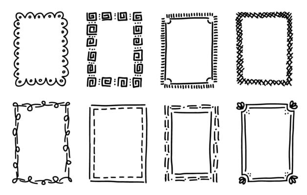 Hand-Drawn Decorative Frame Collection