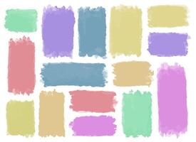 Colorful Watercolor Brush Strokes Collection vector