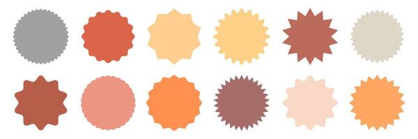 Colorful Badge Shapes in Various Designs vector