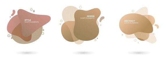 Abstract Fluid Shape Elements Collection vector
