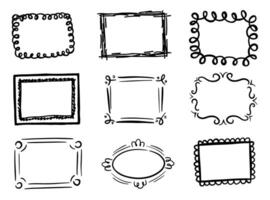 Hand-Drawn Decorative Frame Collection vector