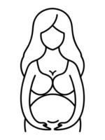 madre embarazada icono vector