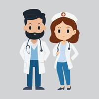 hospital doctor nurse vector