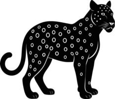 A silhouette of a black panther vector