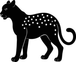 A silhouette of a black panther vector