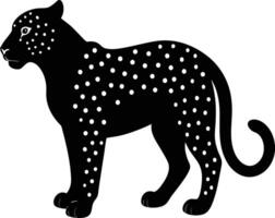 A silhouette of a black panther vector