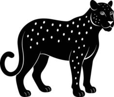 A silhouette of a black panther vector