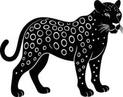 A silhouette of a black panther vector
