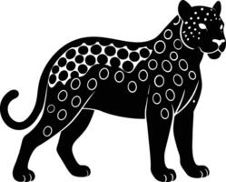 A silhouette of a black panther vector