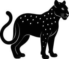 A silhouette of a black panther vector