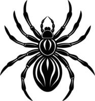 A silhouette of a black spider vector