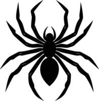 A silhouette of a black spider vector