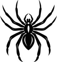 A silhouette of a black spider vector